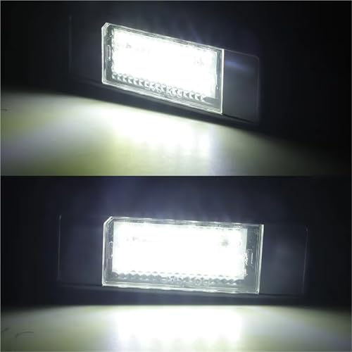 Luz de matrícula para Citroen C4 C3 C5 C2 C6 C8 lámpara de placa 18LED repuesto 6
