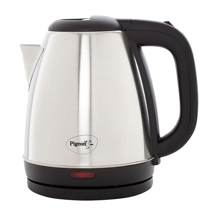 Image of Pigeon Amaze Plus Electric Kettle 1.5 L, 1500 Watts, Stainless Steel Body with Auto Shut-off Special Feature Used for Boiling Water - (Silver)
