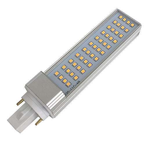 Bombilla LED de maíz Regulable LED Enchufe G23 Luz 9w CRI 80 Rohs CE LED De Cinta Cruzada Cubierta Del Enchufe 230V Lámpara Maíz para el almacén del garaje del hogar(Transparent,Cold white 6000K)