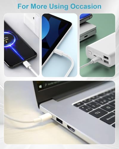 Ładowarka USB 18 W z kablem USB C 2 m do Samsung Galaxy A53/A15/A13/A14/S10/S9/S8/S23/S22/S21, Xiaomi, iPhone 15 16 Pro Max, QC 3.0 szybka ładowarka USB C ładowarka zasilacz wtyczka USB C adapter
