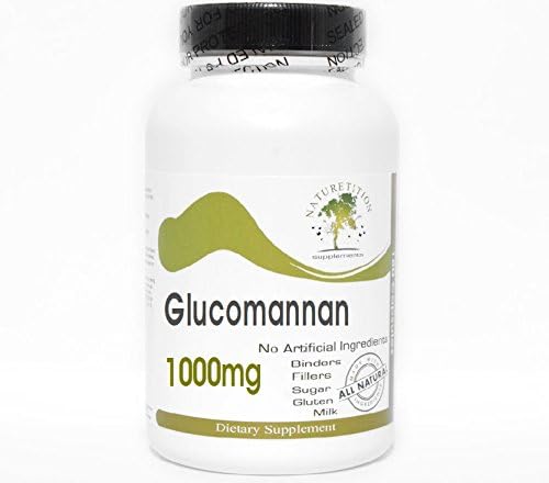 Glucomannan 1000mg ~ 180 Capsules - No Additives ~ Naturetition Supplements
