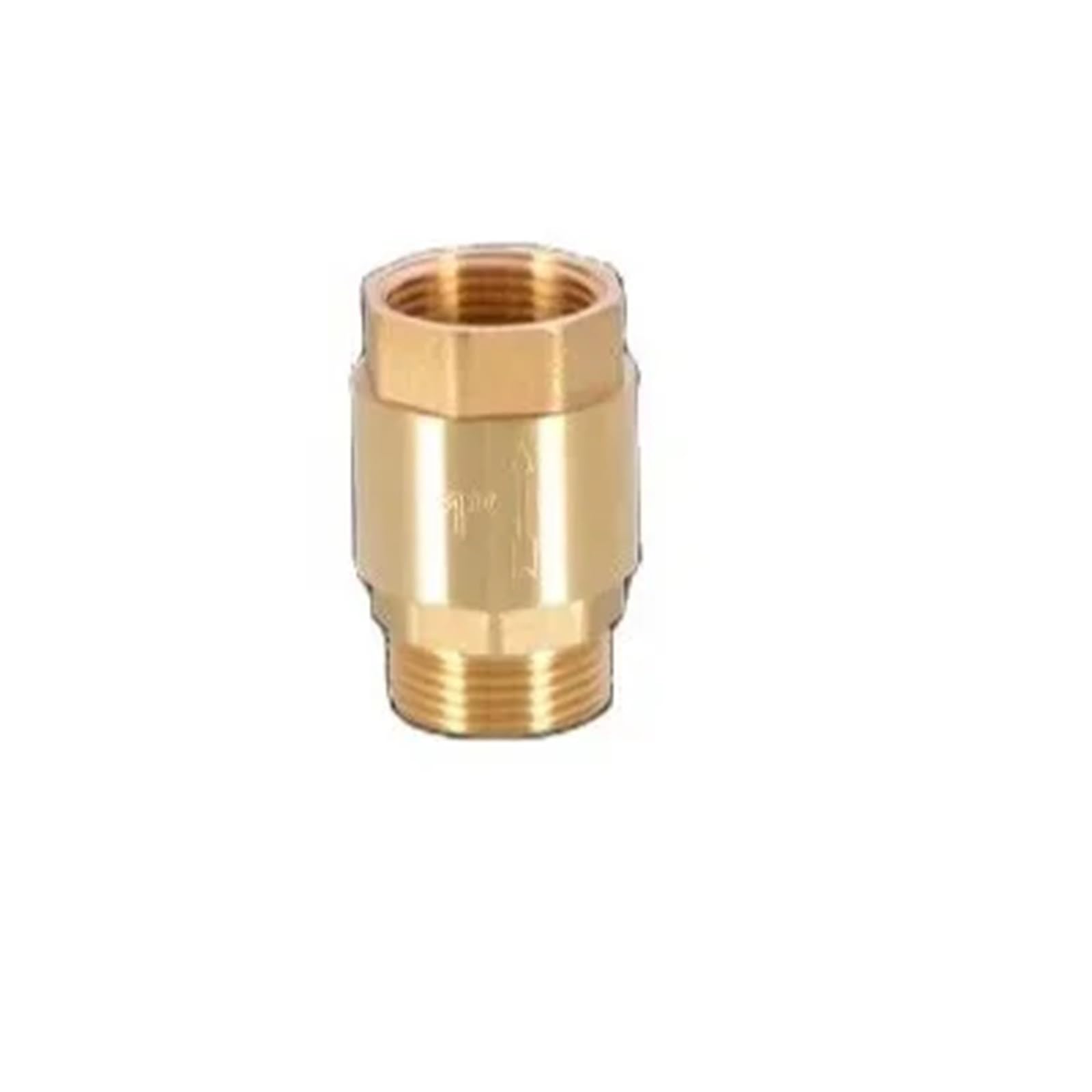 1Piece Brass 1-Way Swing Check Valve Backflow Prevention Non Return(Vertical Male Female,1")