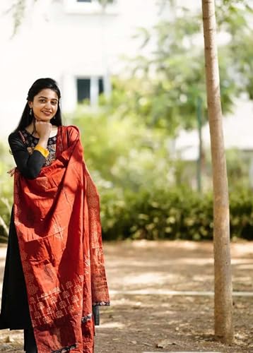 Image of ANNI Designer Women's Rayon Viscose Straight Kurta Set with Pant and Dupatta | Stylish Long Kurti Dress for Festive, Party, and Ethnic Wear