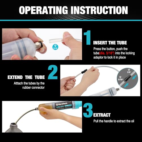 Duratech DT704001 200Cc Fluid Extractor Automotive, Fluid Pump With Long Extension Tubes, Oil Syringe thumb #5