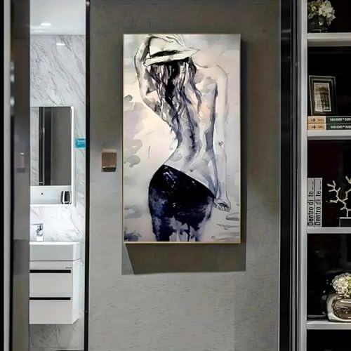 Impression sur toile minimaliste grand format pour décor de salon