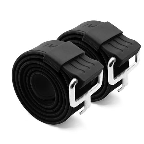 High Toughness Rubber Bicycle Luggage Strap, Orange, Black, 50cm/70cm, Adjustable Luggage Binding Tool (Black 700 * 700)