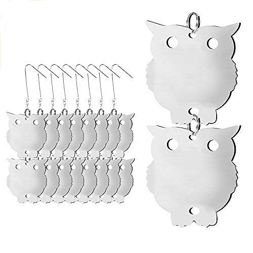 EasyBravo 16 Discs Hanging Owl Bird Repellent Control Scare