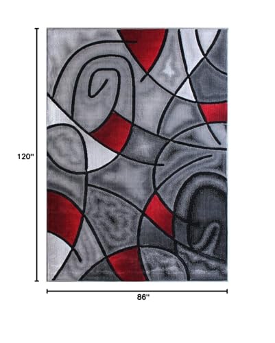 Masada Rugs Tapete 8 Feet x 10 Feet Rojo Gris Negro miniatura 2