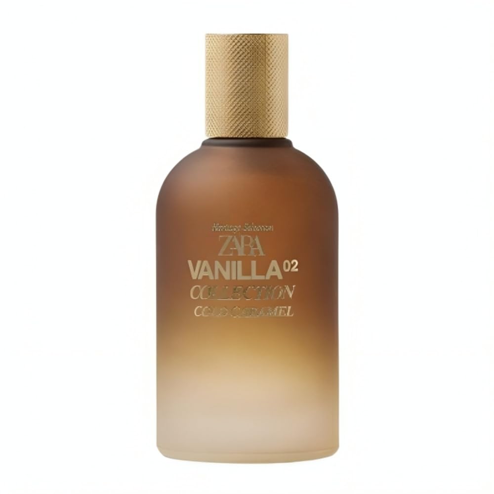 Zara Vanilla Collection 02 Cold Caramel Perfume for Men Tahitian Orchid Tonka Bean Bourbon Vanilla & Amber Warm Sweet Scent & Addictive Gourmand Fragrance Eau de Parfum EDP 100ml (3.38 fl. oz)