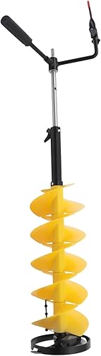 WETUSSEX Taladro de hielo de 8 pulgadas con varilla de extensión, broca ajustable de longitud portátil de alta eficiencia, para herramienta de pesca