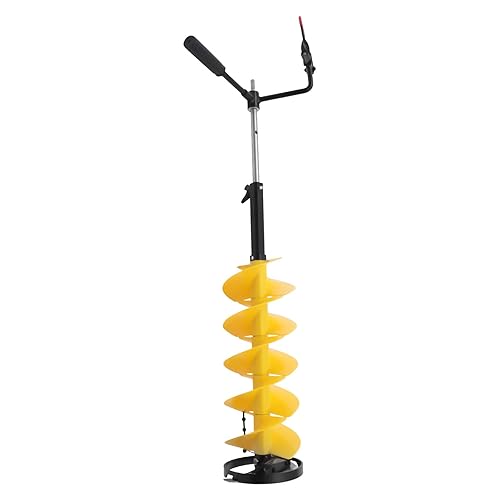 Taladro de hielo de nailon de 8 x 41 pulgadas, adaptador de taladro de mano con varilla de extensión ajustable de 14 pulgadas, clips de taladro