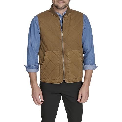 Levi's Men's Diamond Quilted Utility Vest, Worker Brown