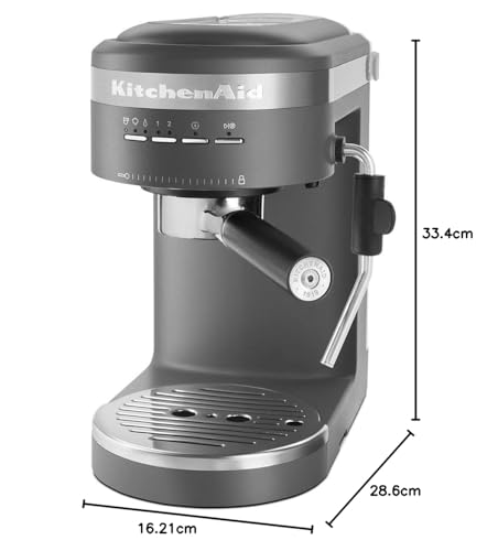 KitchenAid Máquina de espresso semiautomática KES6403, cinza carvão fosco