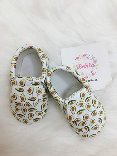 Bebila Cute Cartoon Baby Moccasins - Vegan Baby Girls Boys Shoes With Non-Skid Rubber Sole For First Walker Toddler Mermaid Printing (Us 5M/4.72”/12Cm 6-12Months, Model-4) #TOP2