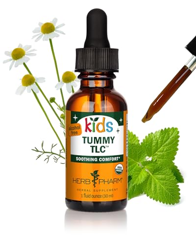 Herb Pharm Kids Tummy TLC: Sugar-Free Herbal Digestive Supplement Blend of Chamomile Fennel & Ginger for Digestive Upset Nausea & Fussiness Alcohol-Free Up to ~144 Servings Per Bottle 1 oz*