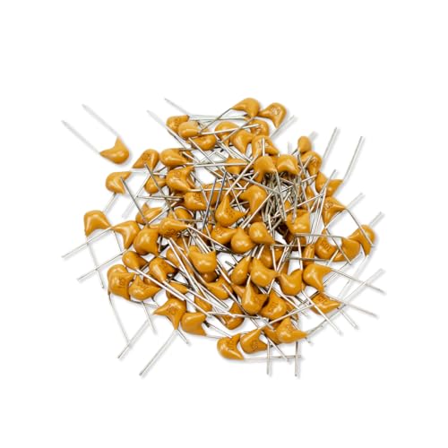 Innfeeltech 100pcs 50V 1uF Monolithic Ceramic Capacitor Yellow Electronic Accessories for Computer and Telephone