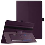 Universal 8 Inch Android Tablet Case, Folio Protective Cover for 7' 8' Touchscreen Tablet, Protective Folio Stand Android Case for 7.0-8.5 Inch Tablet with Hand Strap and Cards Slots，Purple