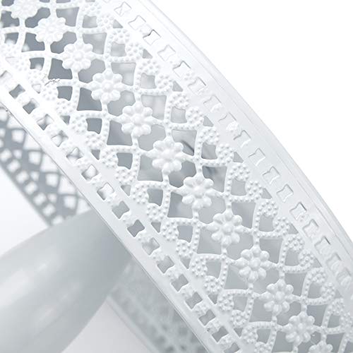 Hotity 3 Pieces Cake Stand Set Round Cake Stands Metal Display Cupcake Stands For Dessert, White #TOP5