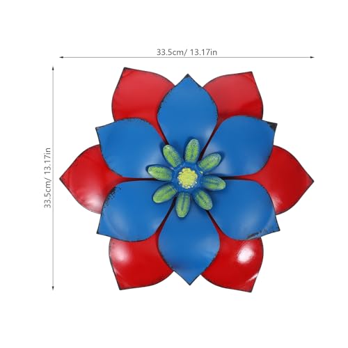 Décoration murale en fer rouge fleurs 3D pour raviver un mur blanc