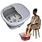 Hidromassageador Spa Dos Pés Elétrico Com Aquecimento E Infravermelho + Roletes Massageadores Portátil 110v (Cinza)