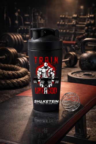 Image of Stainless Steel Gym Shaker Bottle 750ml | Leak Proof Protein Mixer Shaker | BPA Free | Metal Sports Water Bottle for Gym, Workout & Fitness (Anime-22-BLACK)