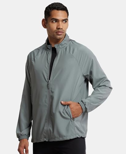 Image of Jockey MV40 Men Microfiber Water Resistant Convertible Active Wear Hoodie Jacket