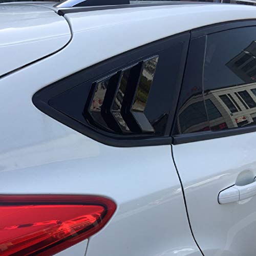 Fit for Ford Focus ST RS MK3 Hatchback 2PC 2012 2013 2014 2015 2016 2017 2018 Shiny Black Window Side Louvers Vent by ruihe - Image 9