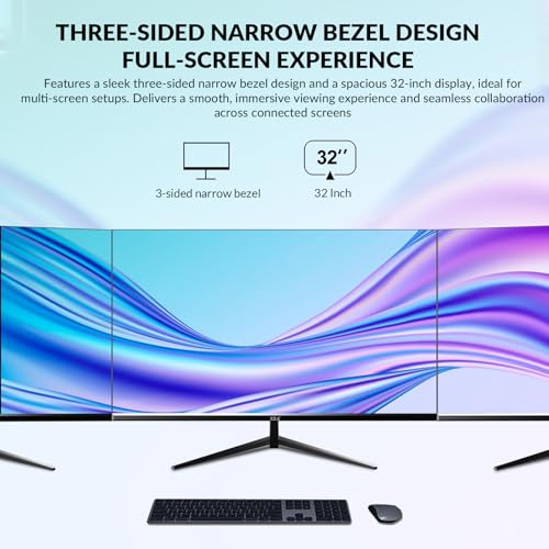 Image of 32 Inch 4K UHD Monitor (3840x2160), IPS,60Hz Refresh Rate, 120% sRGB, AMD FreeSync, 178 Viewing Angle, HDMI /DisplayPort, VESA 100x100mm Mount Compatible, Tilt Adjustable - Black