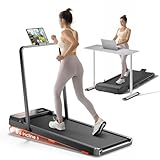 TREAFLOW Walking pad with Incline, Treadmill for Home, 2.5HP Under Desk Walking Pad, Folding Treadmill 2 in 1 with Remote Control