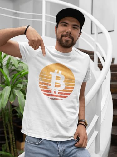 Men's Graphic T-Shirt Bitcoin Vintage Sunset BTC HODL Crypto Traders Eco-Friendly Limited Edition Short Sleeve - Image 4