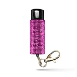 Guard Dog Security Bling it On Pepper Spray Keychain with Safety Twist Top Mini and Easy Carry Lightweight and Fashionable Maximum Police Strength OC Spray 16 Feet Range