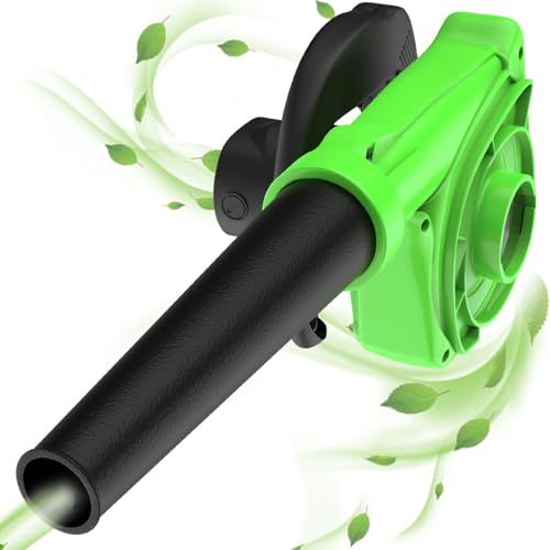 Image of Pivalo 700W Electric Leaf Blower Garden Dust Cleaner 16000 RPM Suction 510 GMS Airfoil Dirt Extraction 210km /h Airflow with Unbreakable Body & Glossy Finish for Snow (Green /Black, 1Pc)