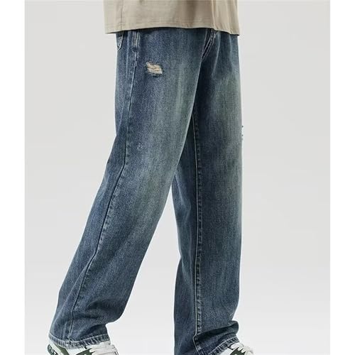 Mens Straight Leg Jeans Mens Baggy Jeans Wide Leg Jean Men Men Baggy Ripped Jean Distressed Skateboard Denim Pants2