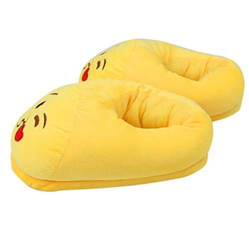 Chaussures d'hiver chaud smiley slipers doux jolie...