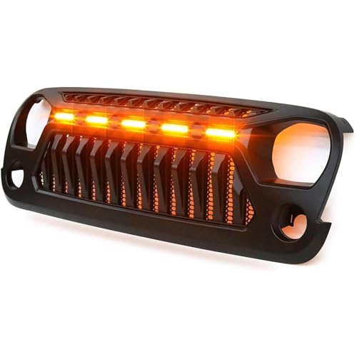 Image of Angry Face Grille Compatible with Jeep Wrangler Jk Jku 2007-2018