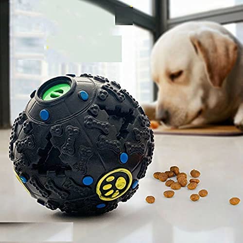 Woofy Dog Toys IQ Treat Ball Dog Food Dispenser Teeth Cleaning Chewing Non-Toxic Durable Rubber Playing Chew Play Ball with a Squeeqy Sound (Medium) Color May Vary (B09ZVDNP1L) Amazon Price History, Amazon Price Tracker