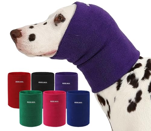 AOOLMOL Dog & Cat Calming Hoodie – Soft Double-Layer Ear and Neck Cover for Anxiety Relief & Noise Protection, Elastic Pet Head Wrap for Grooming, Bath, Drying & Fireworks