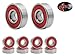 Roulements à Billes,608 RS Roulements de Skateboard 10 Pack Métal Double Blindage Longboard Roulements à roulettes à Patins pour Fidget Spinner Scooter 608 ZZ ABEC-9 8MM