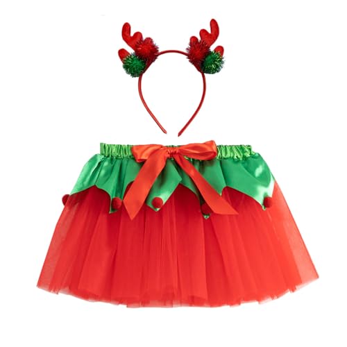 Hifot Disfraz Navidad Niña - Falda Tutú y Diadema Reno, Vestido M...