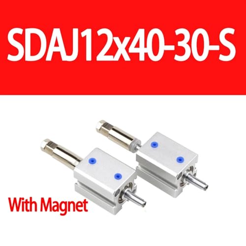 Cilindro neumatico compacto SDAJ12, doble efecto y carrera ajustable 20-50mm 2