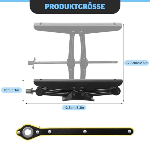 Teodute Tragfähig 4400lbs RV-Stufenstabilisator-Kit, 3.1-12.6 Höhenverstellbarer Wohnmobil Stufenstabilisator Set, Geeignet für 5th Wheels RV, Reiseanhänger, RV Step, Camper Step