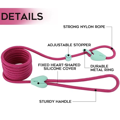 Dog Training Leash Slip Leads for Dogs 6 FT Slip Leash for Dogs Dog Lead with 6 Colors Strong Nylon No Pull Rope Dog Leash Dog Leashes for Small Medium Dogs (Rose Red) Dog Training Leash Slip Leads for Dogs 6 FT Slip Leash for Dogs Dog Lead with 6 Colors Strong Nylon No Pull Rope Dog Leash Dog Leashes for Small Medium Dogs (Rose Red)
