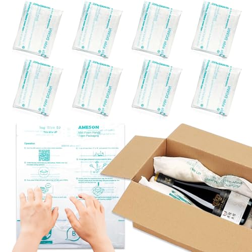 FUYITE Pacote com 8 Sacos de Espuma para Envio, Sacos de Embalagem de Espuma Expansível de 14