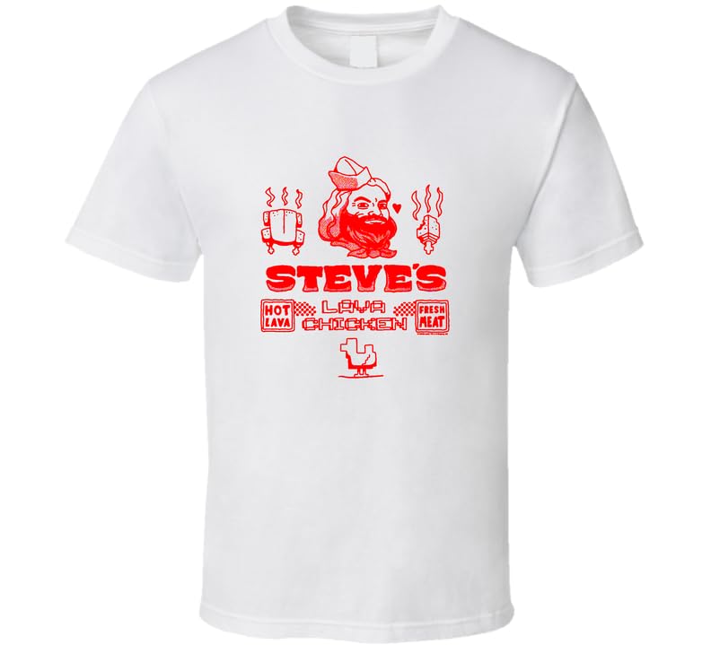 Steves Hot Lava Chicken Premium T Shirt Minecraftchickenjockey Funny Gift S White