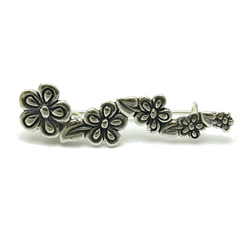 Broche en argent 925 Fleurs Empress : l'élégance d'un bijou ciselé pour sublimer vos vestes