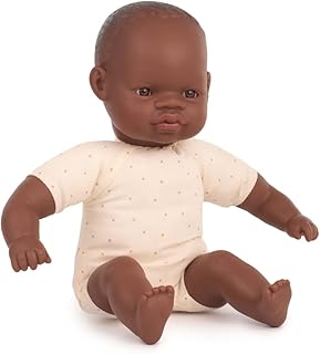 Miniland Educational - 15.75' Soft Body Baby Doll, African
