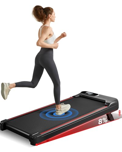 24% off - CURSOR FITNESS 8% Incline Compact Walking Pad Treadmill,2.75HP Quiet Brushless Max Load 136kg Walking pad, 3-in-1 Under Desk Triple Shock-Absorbing System for Home and Office (Black with 8% Incline)