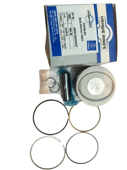 Bajaj Discover 150CC Piston Ring Kit (NO-020, Oversize +0.50MM, 2nd Replacement)