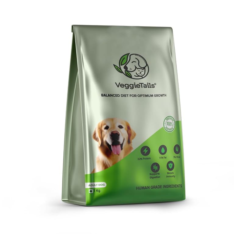 Shop at:- veggietails.in 100% Vegeterian & Hypoallergenic Adult Dry Dog Food Food High Protein | Complete & Balanced Nutrition, 1kg Pack (B0C8HVQ9XX) Amazon Price History, Amazon Price Tracker