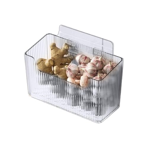 Gkumgwo Contenedores de almacenamiento de pared, organizador de cesta de pared translúcido, almacenamiento adhesivo para puerta de armario, estante de almacenamiento debajo del fregadero, estante de